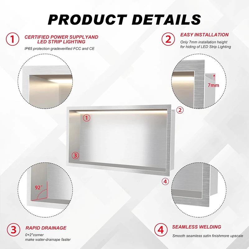 Basic Single-Layer Stainless Steel Niche