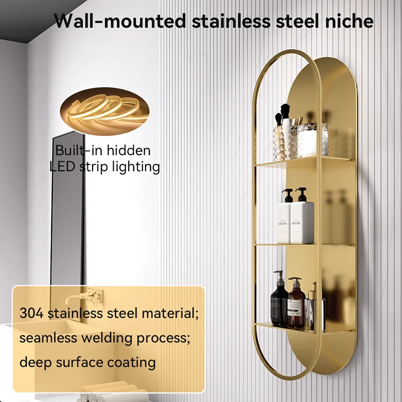 3-Layer Wall Cabinet Arc Front Round Rear